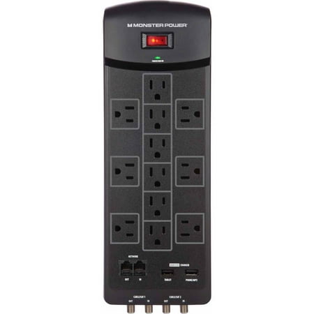 Monster Core Power 12Outlet Surge Protector with USB Charging and AV Protection Walmart.com Monster Core Power 12Outlet Surge Protector with USB Charging and AV Protection Walmart.com